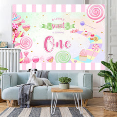 Lofaris A Little Sweet Is Turning 1st Happy Birthday Backdrop