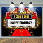 Lofaris A Star Is Born Hallywood Theme Happy Birthday Backdrop