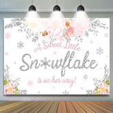 Lofaris A Sweet Snowflake Is On Her Way Baby Shower Backdrop