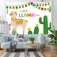 Lofaris A Whole Llama Fun Themed Colorful Birthday Backdrop