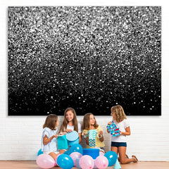 Lofaris Abstract Silver Bokeh Spots Birthday Party Backdrop