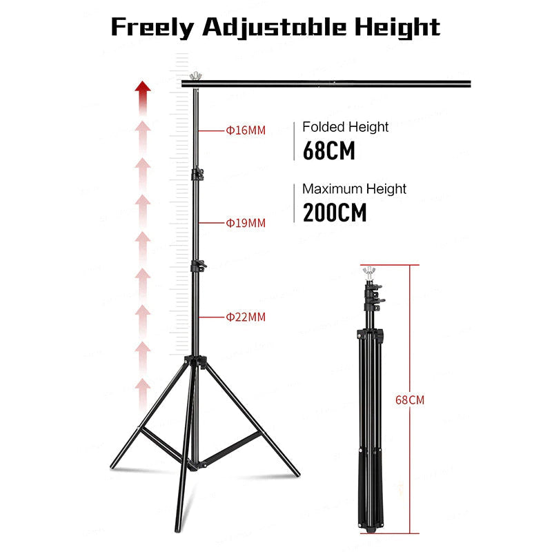 Lofaris Adjustable 6.5x6.5ft/2x2m Photo Backdrop Background Stand With Carry Bag