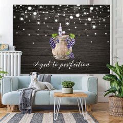 Lofaris Aged to Perfection Grape Board Photo Backdrop for Birthday