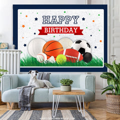 Lofaris All Star Theme Happy Birthday Backdrop For Boys