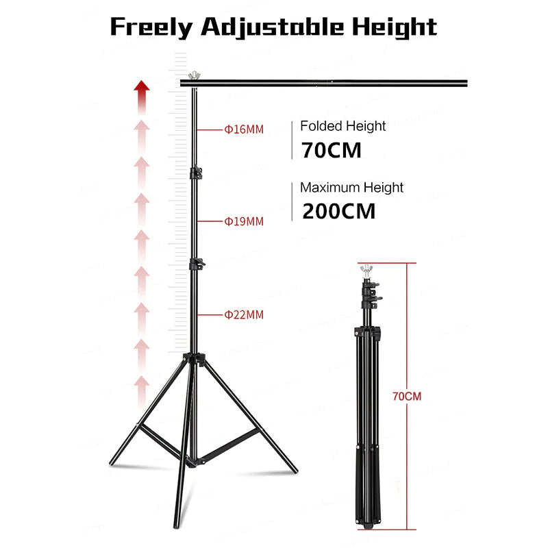 Lofaris Metal 6.5x10ft/2x3m Adjustable Backdrop Stand with Clips