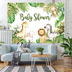 Lofaris Animals Jungle Baby Shower Photogarphy Backdrop for Boy