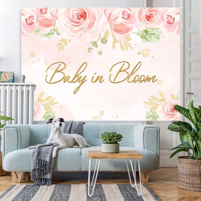 Lofaris Baby In Bloom Floral Backdrop for Gender Reveal