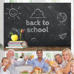 Lofaris Back to School Chalkboard Books Photoshoot Backdrops