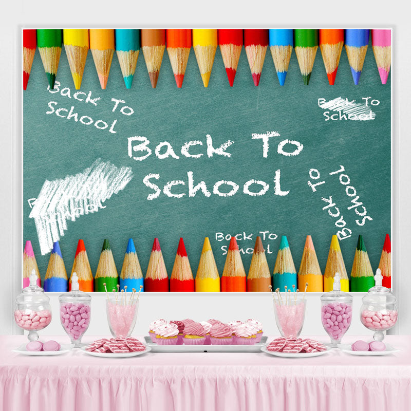 Lofaris Back to School Chalkboard Pencils Photoshoot Backdrop