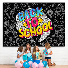 Lofaris Back to School Education Chalkboard Backdrop for Photo