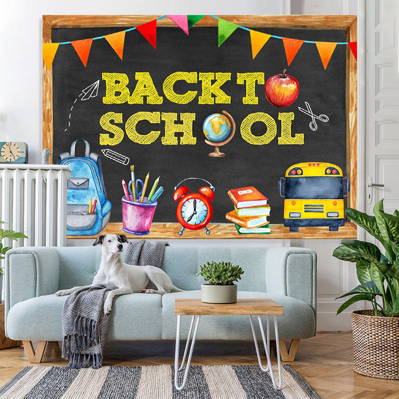 Lofaris Back to School Pencil Drawing Kids Photoshoot Backdrop