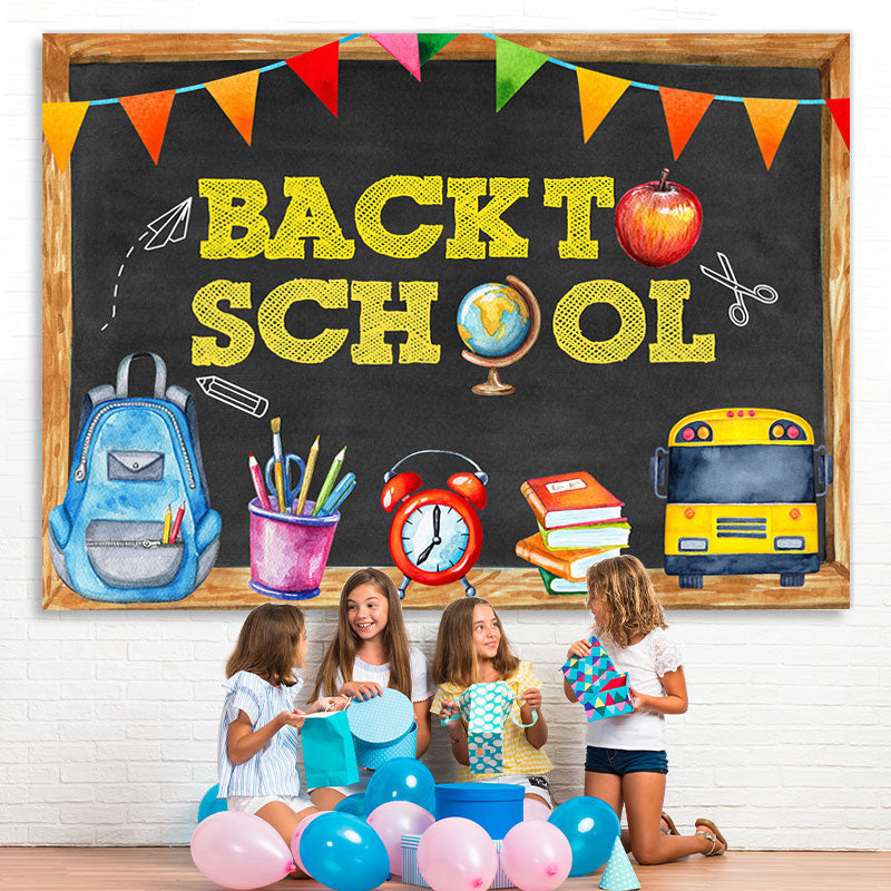 Lofaris Back to School Pencil Drawing Kids Photoshoot Backdrop