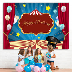 Lofaris Balloon Circus Stage Photo Backdrop for Birthday