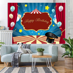 Lofaris Balloon Circus Stage Photo Backdrop for Birthday