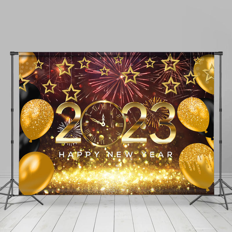 Lofaris UK Balloon Star With Spark Bokeh Happy New Year Backdrop