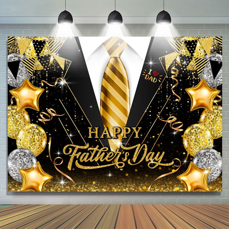 Lofaris Balloons And Bow Ties Happy Fathers Day Backdrop