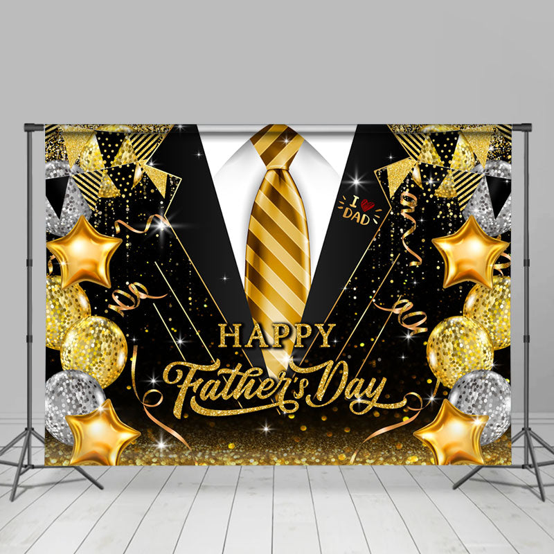 Lofaris Balloons And Bow Ties Happy Fathers Day Backdrop