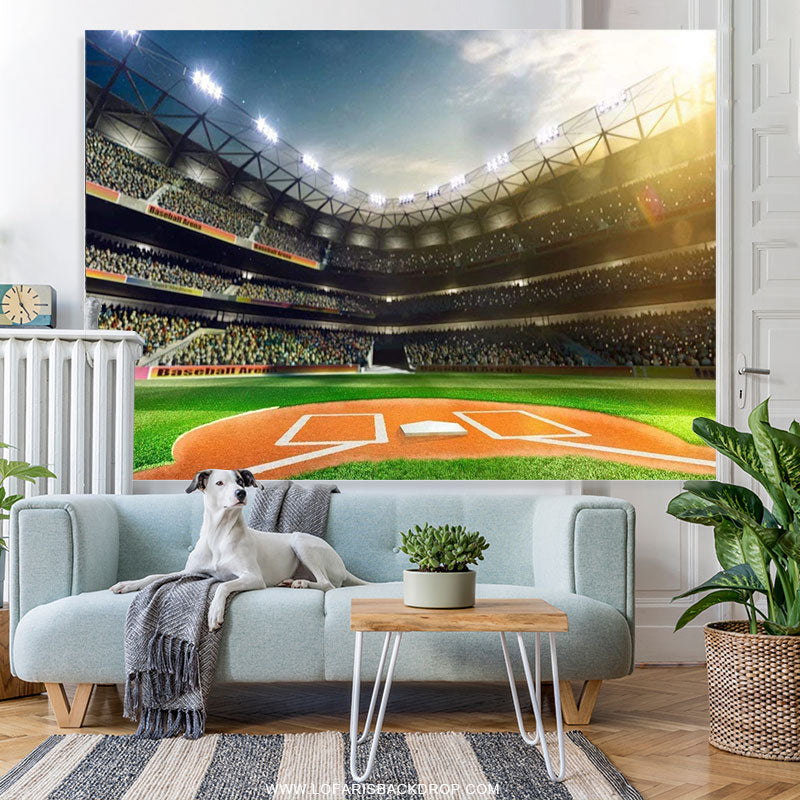 Lofaris Baseball Sports Games Field For Boys Birthday Party Backdrop