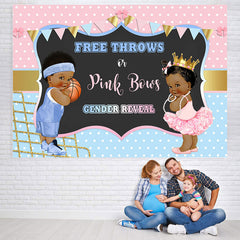 Lofaris Basketball Or Bows Gender Reveal Baby Shower Backdrop