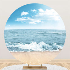 Lofaris Beach Sand Sea Blue Sky Summer Theme Birthday Backdrop