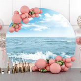 Lofaris Beach Sand Sea Blue Sky Summer Theme Birthday Backdrop