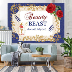Lofaris Beauty Or Beat Will Be Gold Floral Baby Shower Backdrop