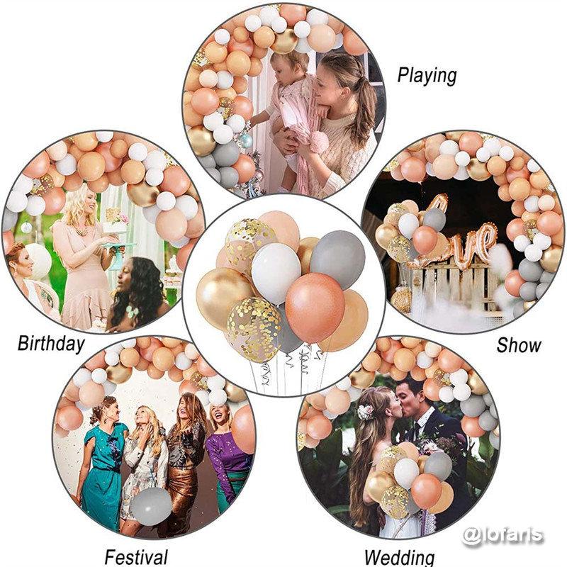 Lofaris Beige DIY 125 Pack Balloon Arch Kit | Party Decorations - White