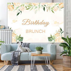 Lofaris Birthday Brunch Floral Backdrop For Baby Girl