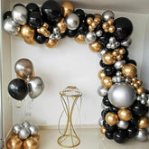 Lofaris Black 110 Pack Balloon Garland Kit | Arch Party Decorations - Gold | Silver