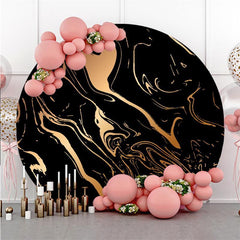 Round Flower Elephant Blue Baby Shower Backdrop For Boy