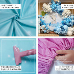 Lofaris Black And Blue Facula Round Graduation Backdrop Kit