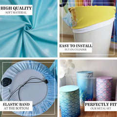 Lofaris Black And Blue Facula Round Graduation Backdrop Kit