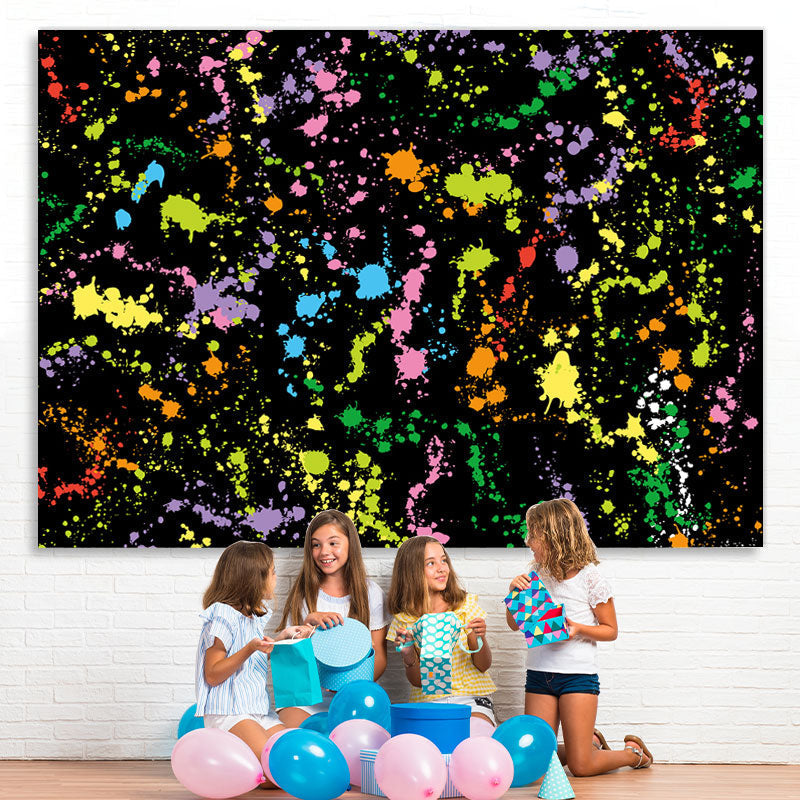 Lofaris Black And Colored Graffiti Wall Backdrop For Party