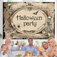 Lofaris Black And Khaki Retro Styel Halloween Party Backdrop