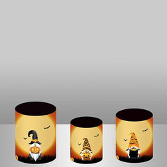 Lofaris Black And Orange Hollween Backdrop Cake Table Cover Kit