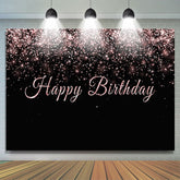 Lofaris Black and Rose Gold Birthday Backdrops for Photo