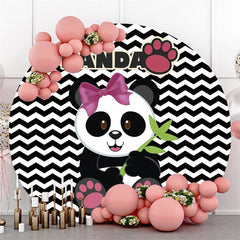 Red Floral And Teddy Bears Round Valentines Backdrop
