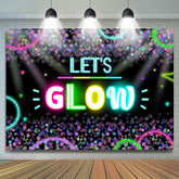 Lofaris Black Color Circle Lets Glow Bokeh Backdrop For Party