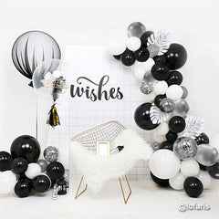 Lofaris Black DIY 100 Pack Balloon Arch Kit | Party Decorations - Silver