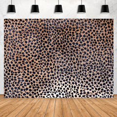 Lofaris Black Leopard Print Happy Birthday Party Backdorp