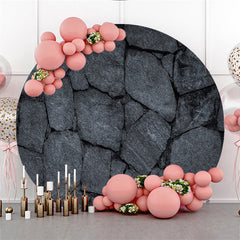 Blue And Golden Round Teddy Bear Baby Shower Backdrop