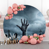 Lofaris Black Moon Night Scary Hand Halloween Theme Backdrop