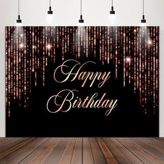 Lofaris Black Pink Sparkling Strings Birthday Party Backdrop