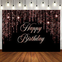 Lofaris Black Pink Sparkling Strings Birthday Party Backdrop