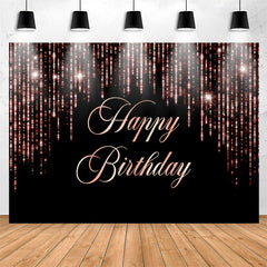 Lofaris Black Pink Sparkling Strings Birthday Party Backdrop