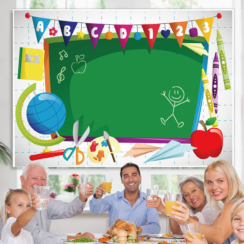 Lofaris Blackboard Classroom for Kids Backdrop Photoshoot