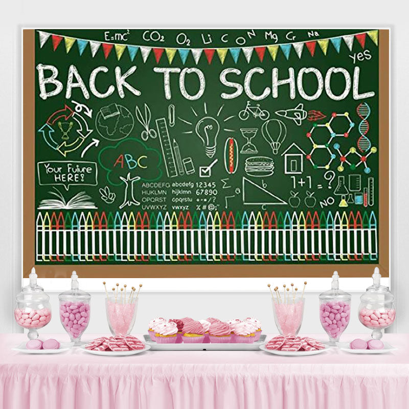 Lofaris Blackboard graffiti alphabet back to school Backdrop