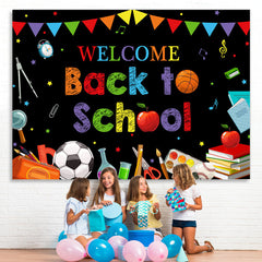 Lofaris Blackboard Rainbow Flag Welcome Back to School Backdrop