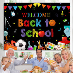 Lofaris Blackboard Rainbow Flag Welcome Back to School Backdrop