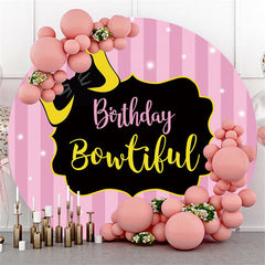 Lofaris Blackpink Birthday Bowtiful Round Backdrop For Girl
